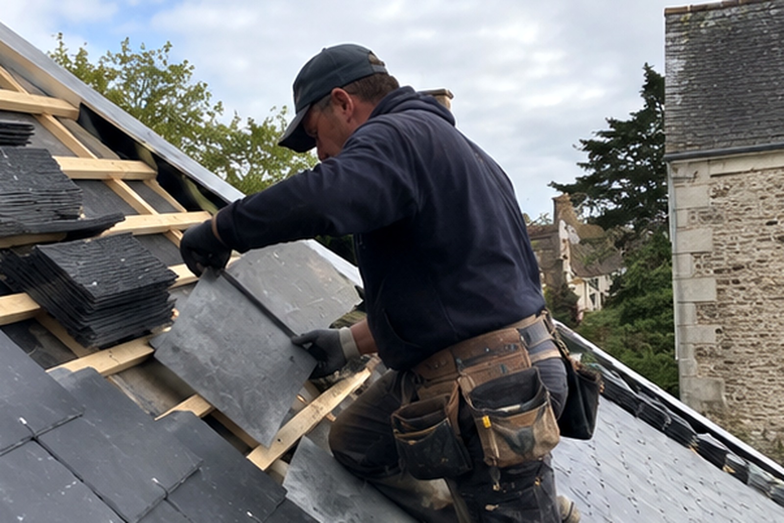 Démoussage de toiture à Saint-Nolff